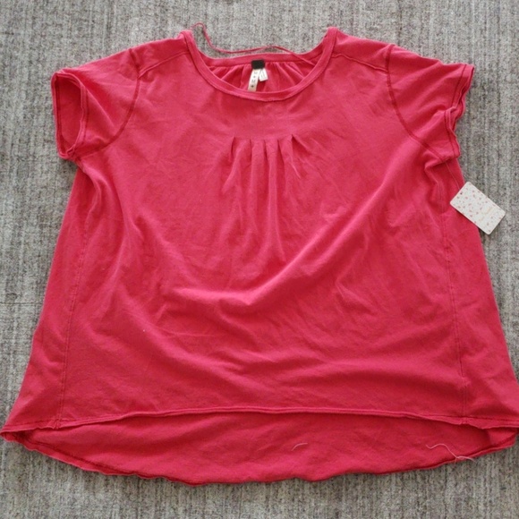 Free People Tops - Free People High Low Oversized Tee NWT